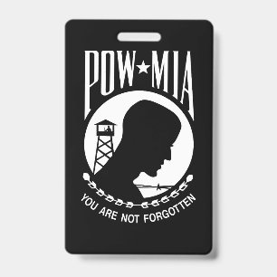 Crachá Bandeira POW MIA: Soldados Desaparecidos da Guerra
