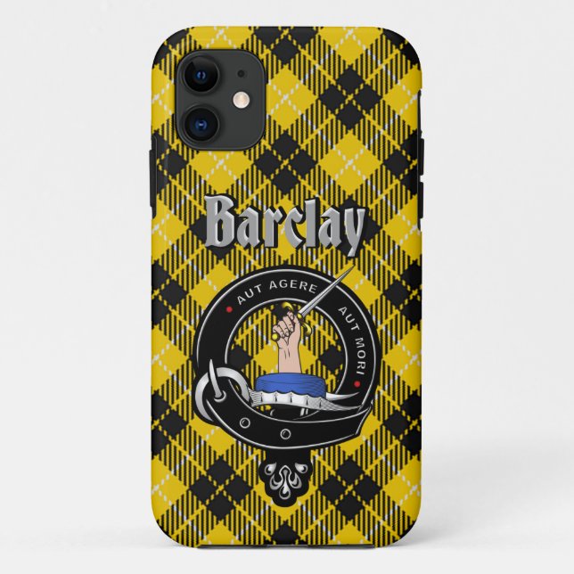 Crachá Barclay Clan e Capa de telefone Tartan (Verso)