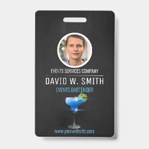 Crachá Barman para Eventos Bartender Profissional Barman