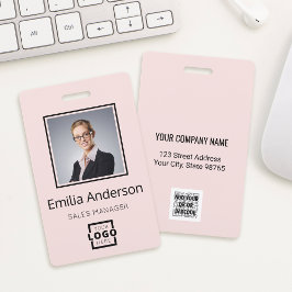 Crachá Barra de logotipo personalizado da empresa Código