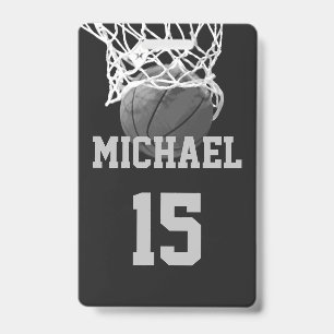 Crachá Basquete Seu Nome