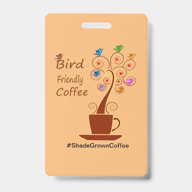 Crachá Beba Café - Salve Pássaros (Frente)