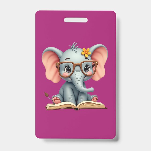 Crachá Bebê Elefante Sábio (Frente)