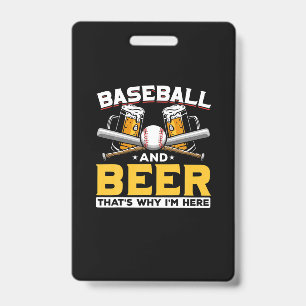 Crachá Bebedor de Cerveja Beisebol Humor de Cerveja Anive