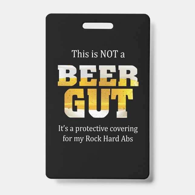 Crachá Beer Drinker Not a BEER GUT Birthday (Frente)