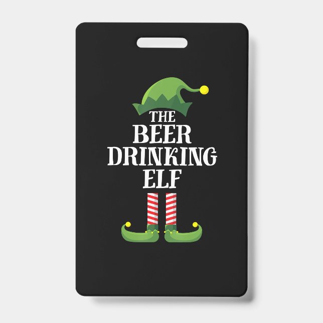 Crachá Beer Drinking Christmas Birthday (Frente)