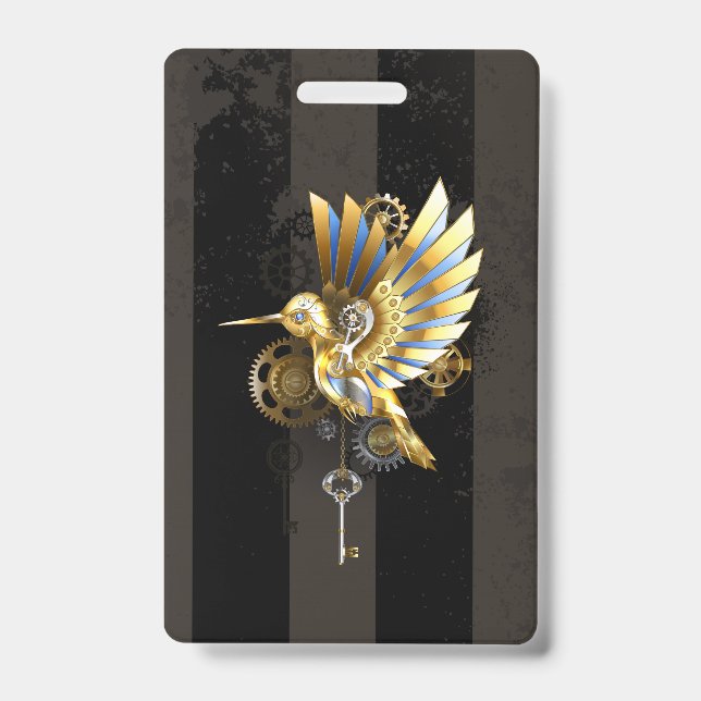 Crachá Beija-flor Mecânico (Frente)