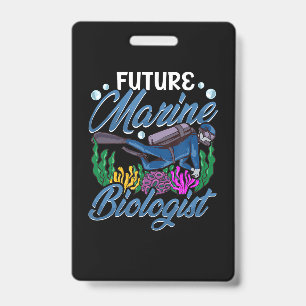 Crachá Biologia Marinha do Futuro Bonito e Engraçado