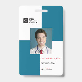 Crachá Blocos de ID de equipe médica + código de barras |