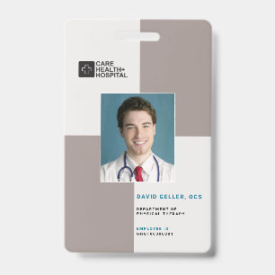 Crachá Bloqueia ID do Funcionarios Médico + Código de B