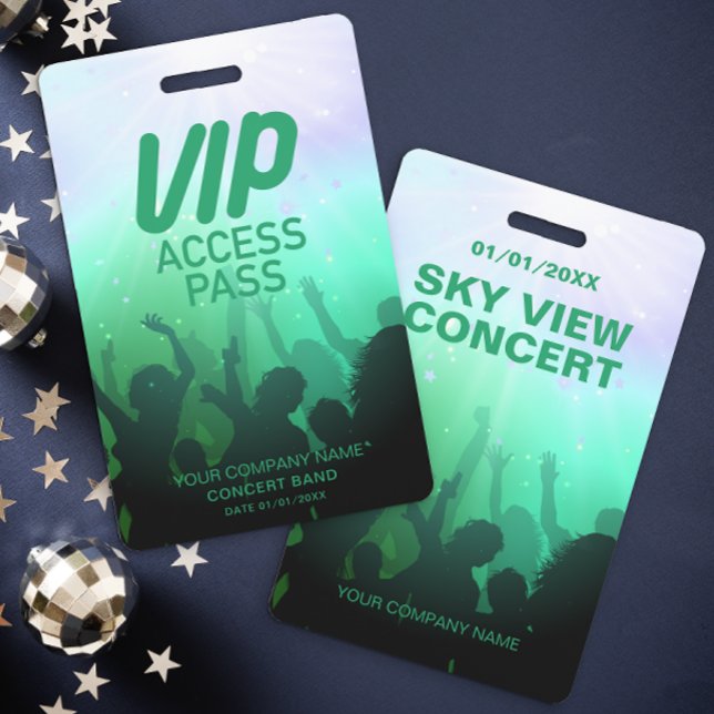Crachá Blue VIP All Access Concert (Criador carregado)