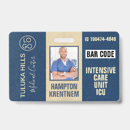 Crachá Blues do Marinho para ID de Foto Medica