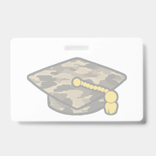 Crachá Boina de Graduação Camuflada Bege