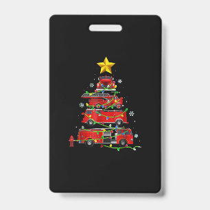 Crachá Bombeiro Caminhão Árvores de Natal Mulheres