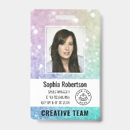 Crachá Bonito Holographic Glitter Girly Glamorosa