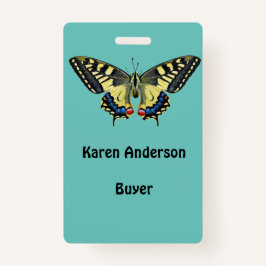 Crachá Borboleta amarela e preta