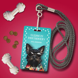 Crachá Borda de Impressão do Motograma do Cão