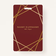 Borgonha Dourado geométrica chique minimalista