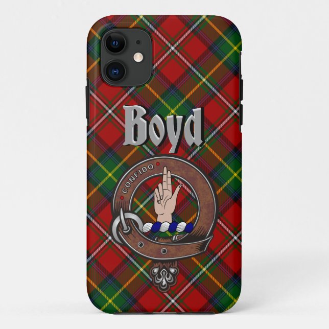 Crachá Boyd Clan e Capa de telefone Tartan (Verso)