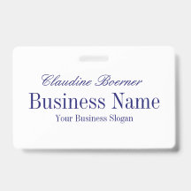 Branco com texto azul da meia-noite - ambos os