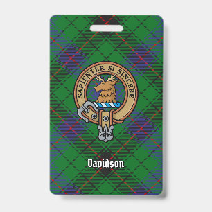 Crachá Brasão do Clã Davidson sobre Tartan