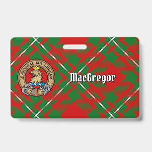 Crachá Brasão do Clã Gregor sobre Tartan