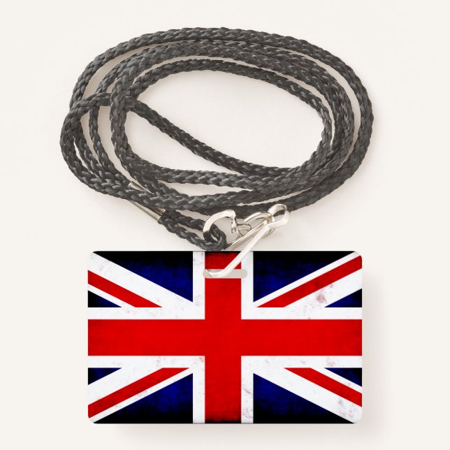 Crachá British Union Jack Flag (Frente com cordão)