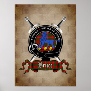 Crachá Bruce Clan no Castle Wall Poster 18x24