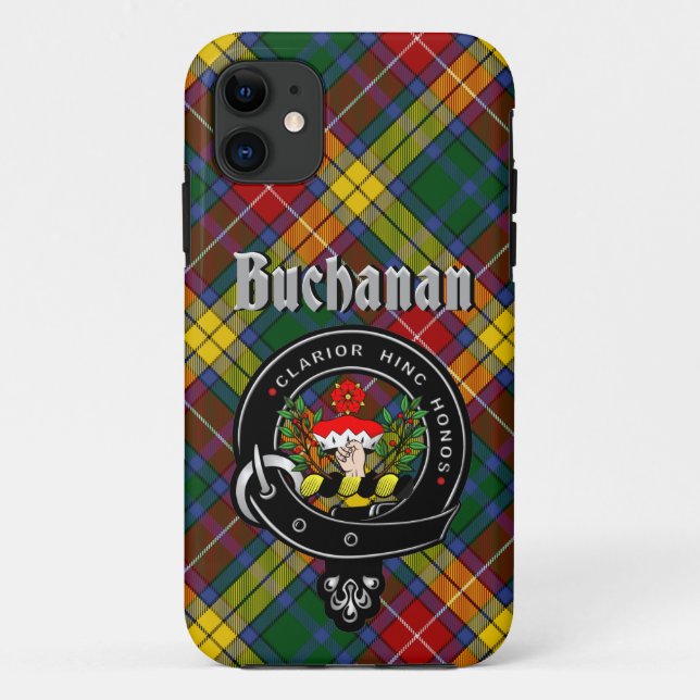 Crachá Buchanan Clan e Capa de telefone Tartan (Verso)