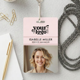 Crachá Business ID Card QR Modern Large Photo Employee