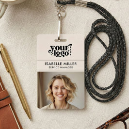 Crachá Business ID Card QR Modern Large Photo Employee