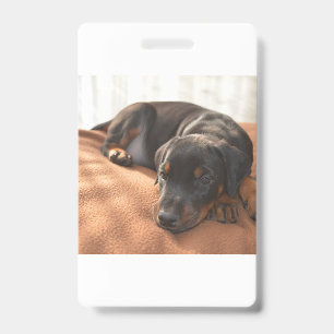 Crachá cachorro doberman-pinscher