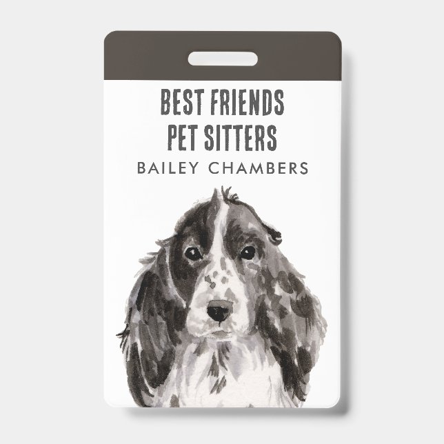 Crachá Cachorro Marcado Pet Sitter (Frente)