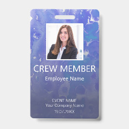 Crachá Cadalço de Evento de Código QR de Membro da Equipe