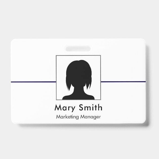 Crachá Cadalete de Identificação Empresarial Logotipo e F (Frente)