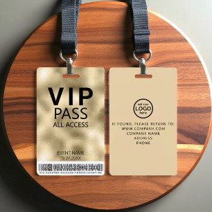 Crachá Cadeado Personalizado VIP Acesso Total com Folha D