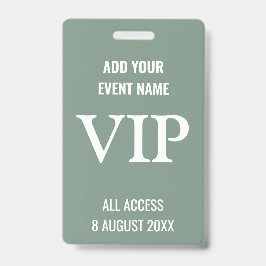 Crachá Cadescos VIP Personalizados para Eventos Backstage