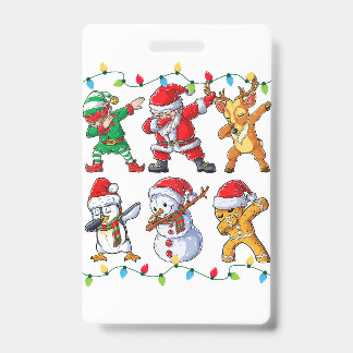Crachá Camisa de Natal com Gingerbread Dabbing para Menin