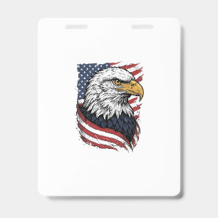 Crachá Camisa Vintage Eagle Bandeira Americana Design Pat