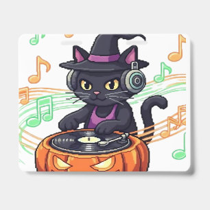 Crachá Camiseta Oversized de Halloween do Dj cat