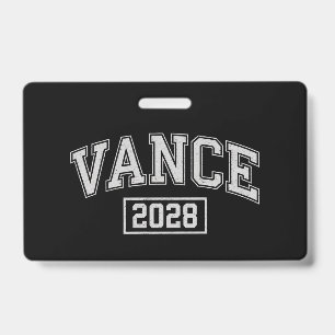 Crachá Campanha Eleitoral JD Vance Presidente 2028 Vance
