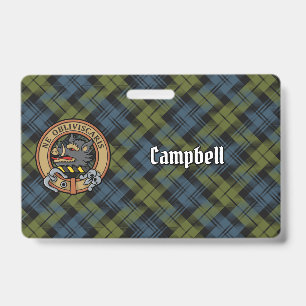 Crachá Campbell Crest sobre Tartan