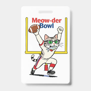 Crachá Campeão do Meow-der Bowl Futebol de Gato 