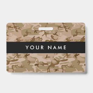 Crachá Camuflagem Deserto, Camuflagem Marrom, Militar, Ex