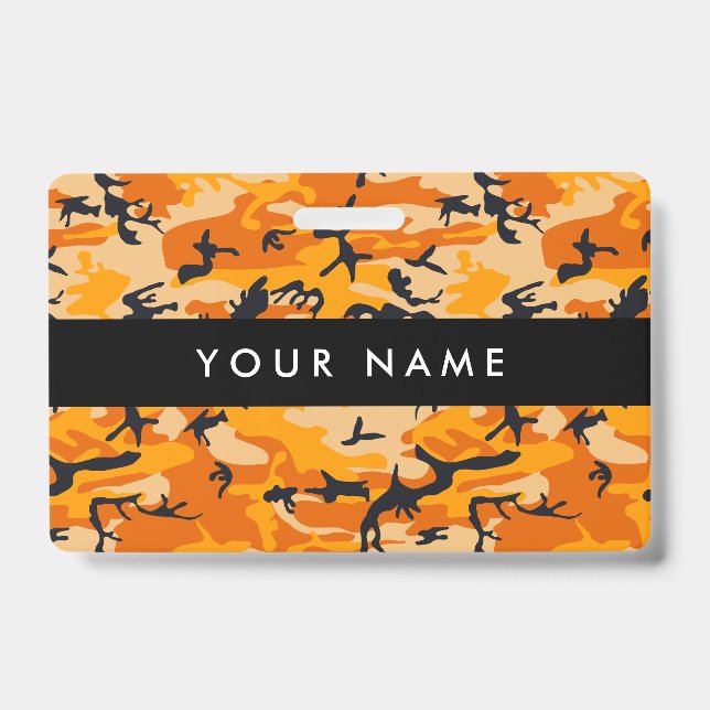 Crachá Camuflagem Laranja, Camuflagem, Militar, Exército (Frente)