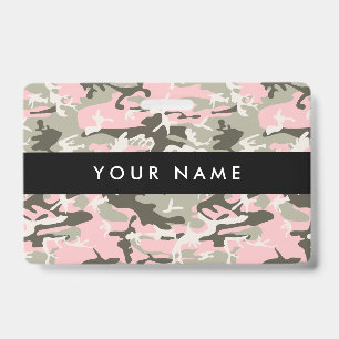 Crachá Camuflagem Rosa e Verde, Militar, Exército