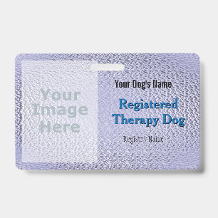Crachá Cão de Terapia Registrado - Distintivo Roxo