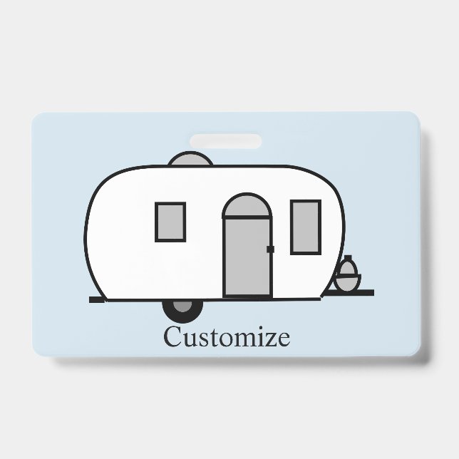 Crachá Caravan Chez Arredondado Personalizado  (Frente)