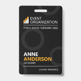 Crachá Cargador para Evento de Seminário de Negócios Mode