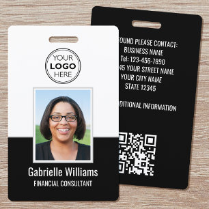 Crachá Cargão de Segurança QR de Funcionário com Foto de